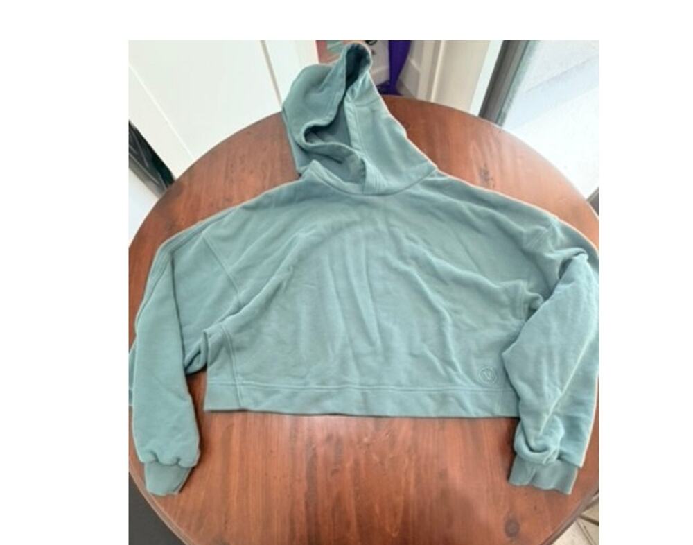 Vuori Teal Sedona Cropped Hoodie - Size Small